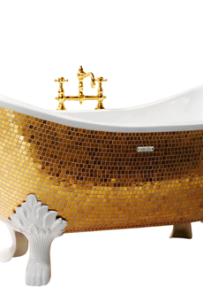 gold bathtub mosaic