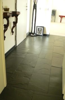 Black Color stone paver flooring