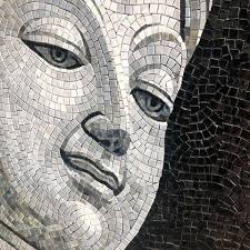 buddha mosaic mural