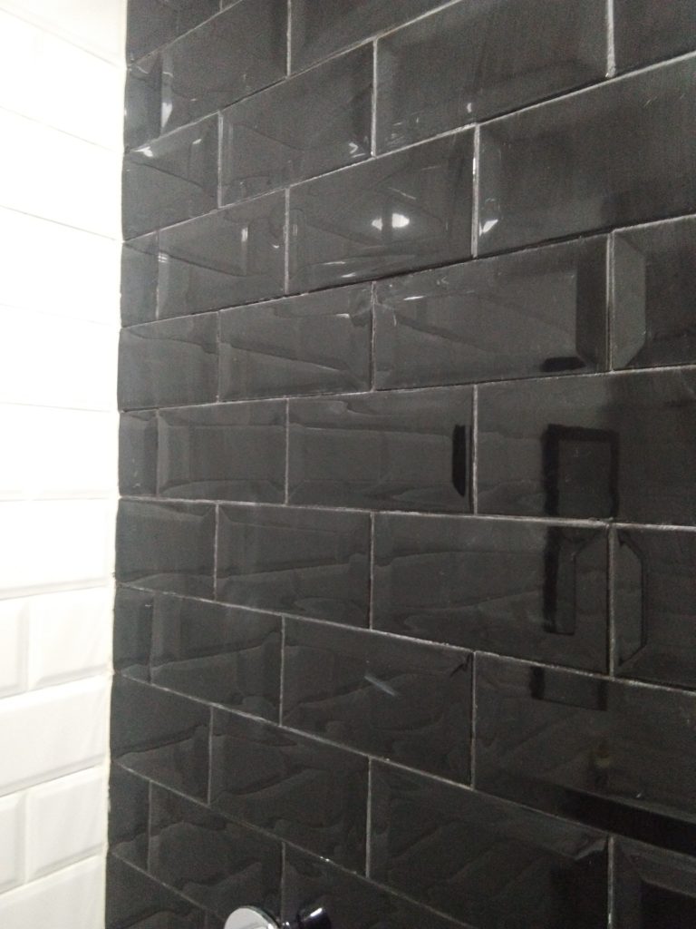 Flat black subway tile - zamnworks